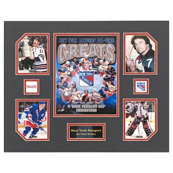 New York Rangers NHL Hockey All-Time Greats 16 x 20 inch collage