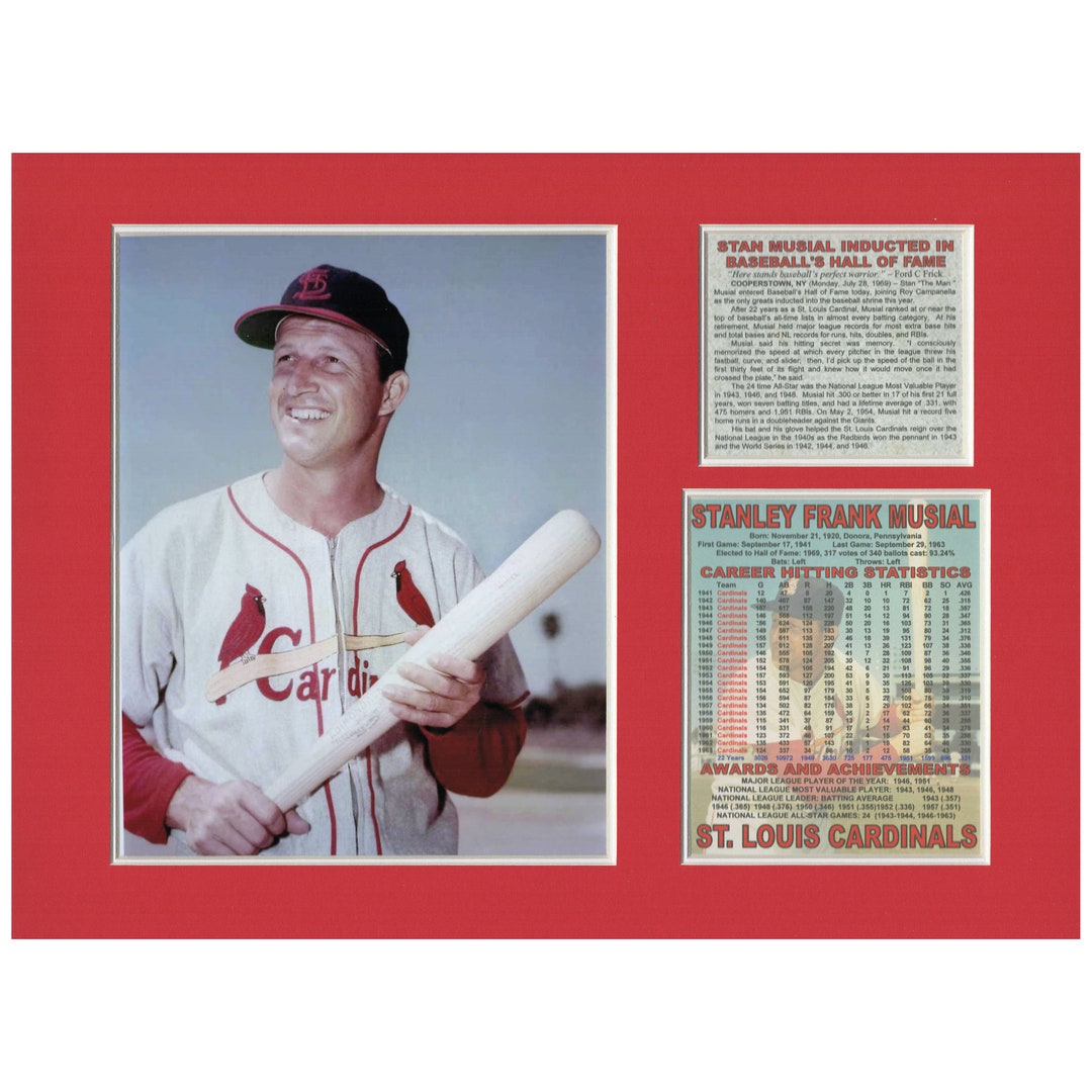 Stan Musial St Louis Cardinals Hall of Fame Tribute Etsy