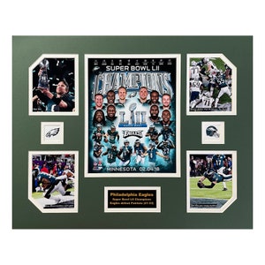 Philadelphia Eagles 2017-18 NFL Football Super Bowl LII Champions 16 x 20 inch Collage