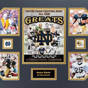 U Notre Dame Fighting Irish NCAA Football All-Time Greats 16 x 20 inch Collage