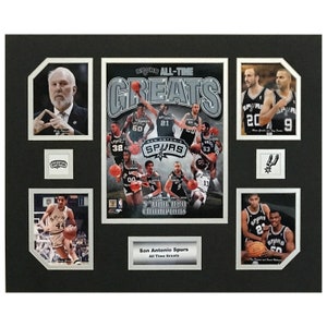 San Antonio Spurs NBA Basketball All-Time Greats 16 x 20 Collage