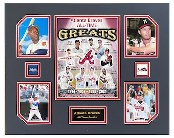 Atlanta Braves MLB All-Time Greats Collage 40 x 50 cm
