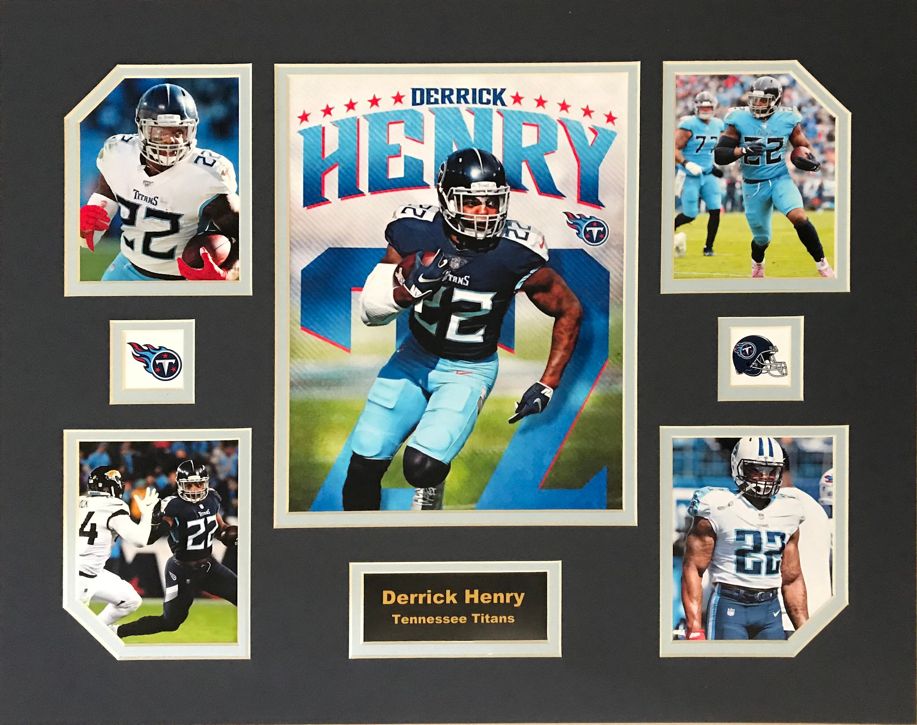 Derrick Henry Tennessee Titans NFL Football 16 X 20 Inch Collage