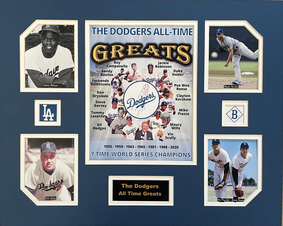 Los Angeles/brooklyn Dodgers MLB All Time Greats 16 X 20 Inch Collage