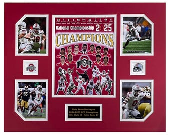 Ohio State U Buckeyes 2024-25 NCAA CFP Champions 16 x 20 inch Collage
