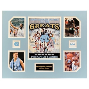 U North Carolina Tar Heels NCAA College Basketball All-Time Greats 16 x 20 inch Collage