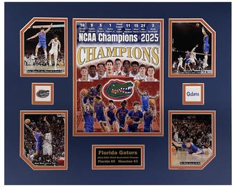 U Florida Gators NCAA Basketball 2024-25 National Champions 16 x 20 inch Collage