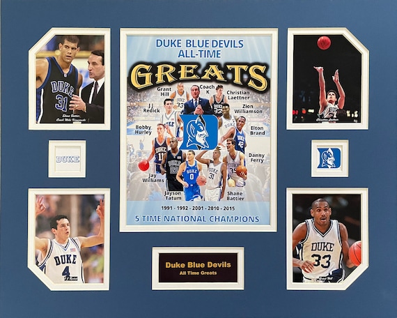 Duke U Blue Devils NCAA College Basketball All Time Greats 16 x 20 inch Collage