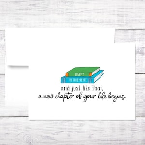Retirement Card - New Chapter - Pun - Free Shipping