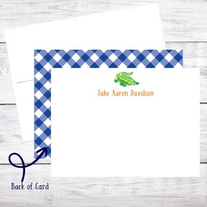 20 tarjetas personalizadas de nota plana - cocodrilo - caimanes - Florida - niña - niño - Navidad - cumpleaños - Pascua - Regalo de azafata - sin Gastos de Envío