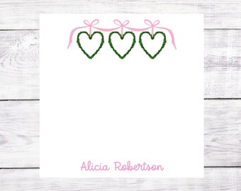 Valentine Notepad - Hearts - Personalized - February - Girl - Gift - Valentine Present - Free Shipping