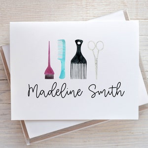 Personalized Hair Stylist Note Cards: Salon Thank You Notes
