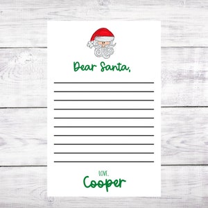 Bloc de notas personalizado de Santa - Navidad - Nota a Santa - Carta a Santa - Forrado o sin forro - Envío gratuito