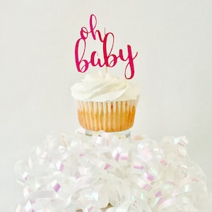 Baby Shower Cupcake Toppers Oh Baby Gender Reveal Girl - Etsy