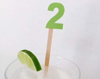 Customizable Number Swizzle Sticks: Birthday Anniversary Party Decor