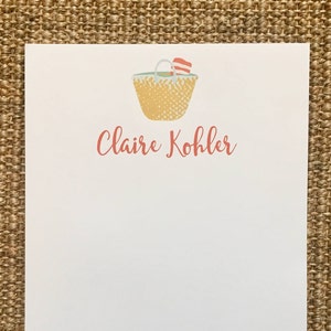 Personalized Beach Bag Notepad: Nautical Stationery Gift