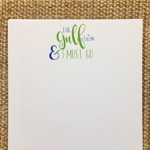Sea You At The Beach Notepad Personalized Beach House Flip Flops Green and Blue Birthday Summer Hostess Gift