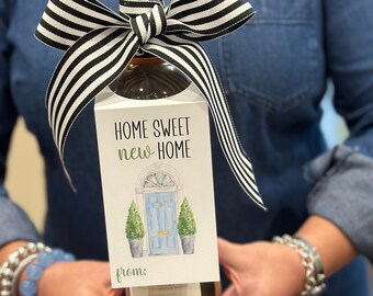 Housewarming Wine Tag: New Home Gift, Realtor Closing Gift