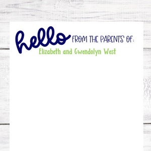 Bloc-notes personnalisé - Notes de maman - Notes de papa - Notes des parents - Note de baby-sitting - Note de l'enseignant - 5,5 x 8,5 - Livraison gratuite