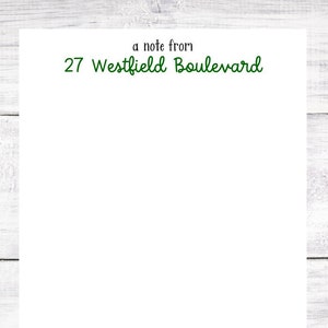 Personalized Address Notepad - A Note From - Hostess Gift - Birthday Gift - Housewarming Gift - 3.67x8.5 - 5.5x5.5 - 5.5x8.5