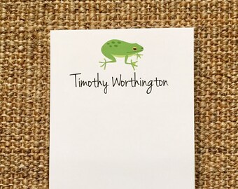 Personalized Frog Notepad: Custom Stationery, Kids Gift