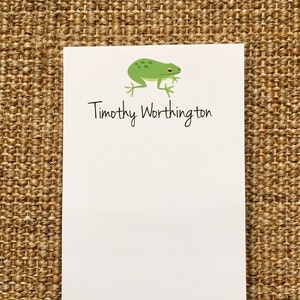 Personalized Frog Notepad: Custom Stationery, Kids Gift