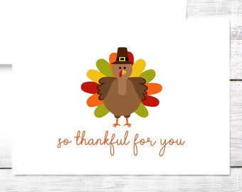 Thank You Card - Turkey - Happy Thanksgiving Thanksgiving - Happy Fall Y'all - Free Shipping