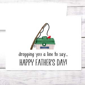 Dad Father's Day Card - Fishing - Funny - Happy Father's Day - Pun - Free Shipping