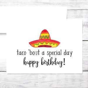 Carte d’anniversaire - Taco 'Bout a Special Day - Fête d’anniversaire - Envoie gratuit