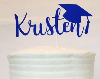 Graduation Cake Topper - Personalized - Name - High School - College - Kindergarten - Class of 2022 - Grad - Graduation Party