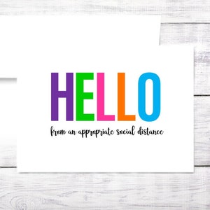 Quarantine Card - Funny Friend Card - Social Distancing - I Miss You - Pandemic Birthday - Just Saying Hello - Free Shipping