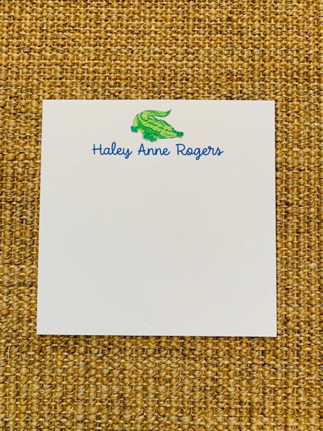 Personalized Alligator Notepad With 50 Sheets - Etsy