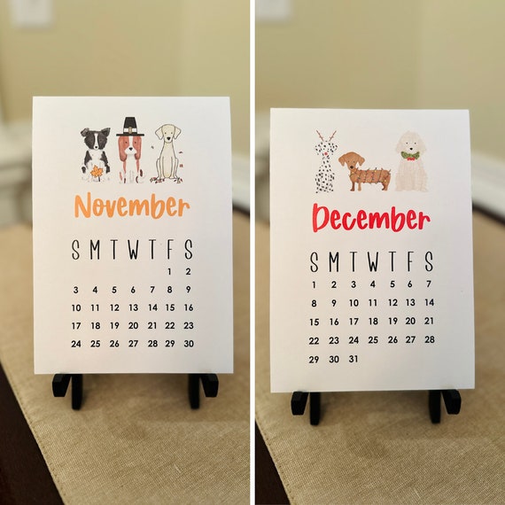 2024 Monthly Calendar Secret Santa Gift Dogs Holidays Colorful Christmas  Gifts Teacher Gifts Stocking Stuffer Free Shipping - Etsy