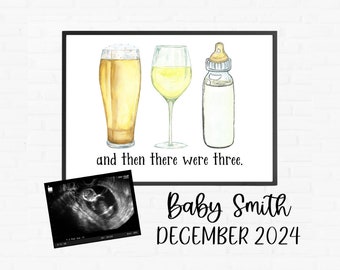 Digital Pregnancy Announcement - Social Media - Funny - Facebook - Instagram - With Sonogram - Funny - New Baby