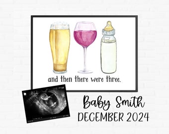 Digital Pregnancy Announcement - Funny - Social Media - Facebook - Instagram - With Sonogram - Funny - New Baby