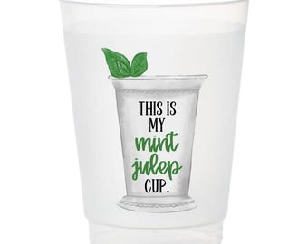 Frosted Plastic Mint Julep Cups | Kentucky Derby Party Drinkware Set