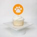 Paw Print Cupcake Topper Dog Party Birthday Party Sports - Etsy