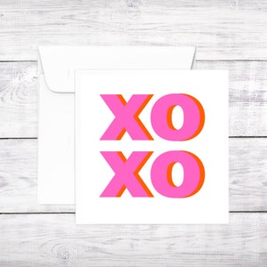 Geschenk Beilage Karte - Preppy - XOXO - Danke - Last Minute Geschenk - Gastgeber Geschenk - Geburtstag - Grußkarte - 3x3 Zoll - Kostenloser Versand
