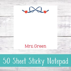 Teacher Post-it® Note Pads, Sticky Notes, Teacher Gift, Teacher Appreciation, Christmas, End of Year Gift, Personalized Sticky Notes