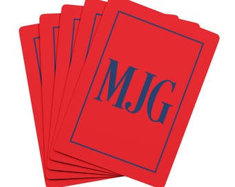 Monogram Playing Cards: Personalized Poker Card Deck