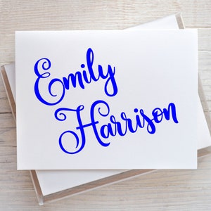 Personalized Note Cards: Modern Handlettered Stationery Set