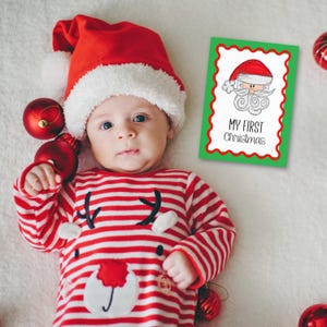 Tarjetas con los primeros hitos navideños del bebé, tarjetas fotográficas mensuales, niño o niña, primera Navidad, primer Halloween, primer cumpleaños, regalo para baby shower