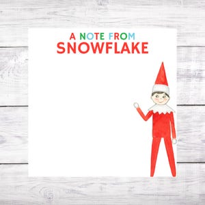 Bloc de notas de elfo, personalizado, nombre de elfo, notas de tu elfo, regalo de Navidad, actividad para niños, niño, niña, papelería de elfo, membrete de elfo