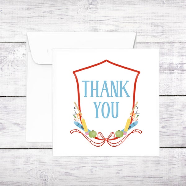 Gift Enclosure Card - Teacher Appreciation - Thank You - Last Minute Gift - End of Year Gift - Greeting Card - 3x3 Inches - Free Shipping