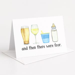 Funny Second Baby Card: Cheers Family of Four