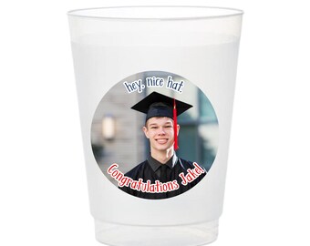 Personalized Graduation Photo Cups | Class of 2026 Grad Party Drinkware