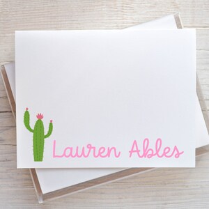 10 tarjetas de notas personalizadas - Cactus - Rosa y Verde - Recalentamiento de la casa - Regalo de Navidad - Relleno de medias - Cumpleaños