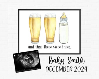 Digital Pregnancy Announcement - Social Media - Funny - Facebook - Instagram - With Sonogram - Funny - New Baby