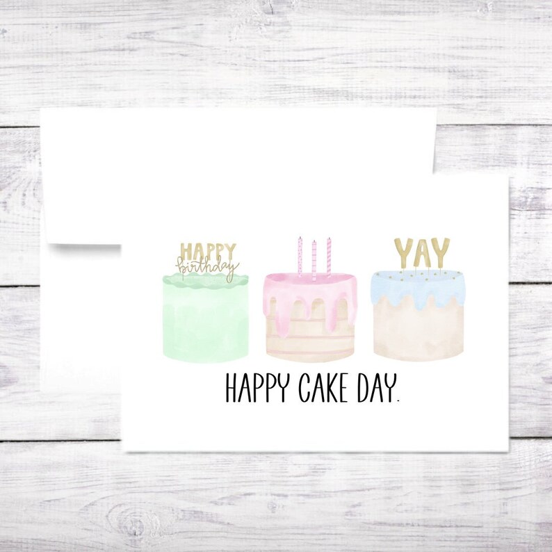 Birthday Card Cake Funny Calories Don't Count Personalized Free Shipping image 1