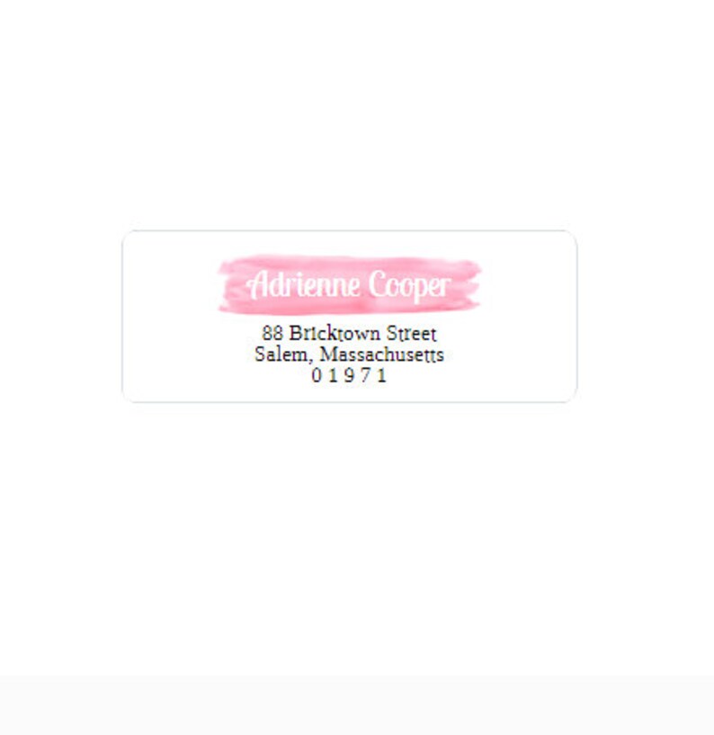 Return Address Labels Pink and Black Return Address Stickers Personalized Custom image 1